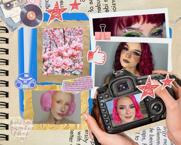 Festival Hair 2026. Bold looks featuring Manic Panic vibrant hair colors, Glam Strips, and temporary color sprays for Coachella and summer festivals 2026