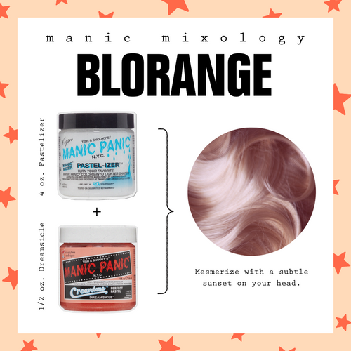 Mixology recipe for Blorange using Manic Panic Dreamsicle and pastelizer 