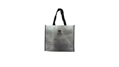 Silver tote bag with Manic Panic Logo