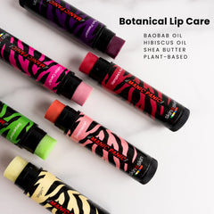 Manic Panic botanical lip care featuring vegan tinted lip balms made with baobab oil hibiscus and shea butter for hydration