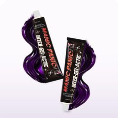 Manic Panic Inter-GEL-actic Love Power Purple hair dye with purple gel texture showing semi-translucent vivid pigment