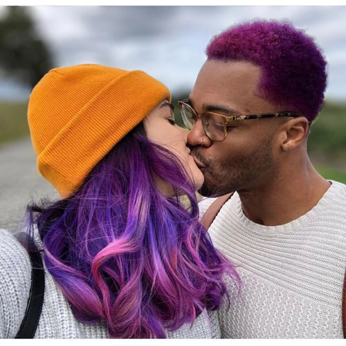 Vivid purple hair color created with Manic Panic purple hair dye