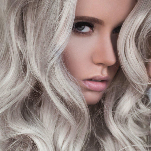  Platinum white hair color created with Manic Panic Virgin Snow Hair Toner and Hair Bleach Kit