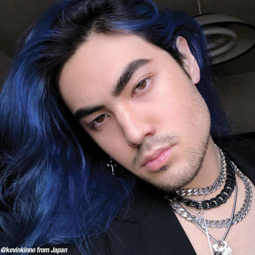 Shocking™ Blue - Classic High Voltage® - Tish & Snooky's Manic Panic, dark blue, deep blue, dark indigo, deep indigo, indigo, blue, intense blue, violet based blue, purple based blue, warm blue, midnight blue, semi permanent hair color, hair dye, @kevinkinno