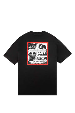 Black Tshirt  with manic panic and hundredsgraphic design