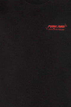 Black Tshirt  with manic panic and hundredsgraphic design