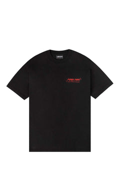Black Tshirt  with manic panic and hundredsgraphic design