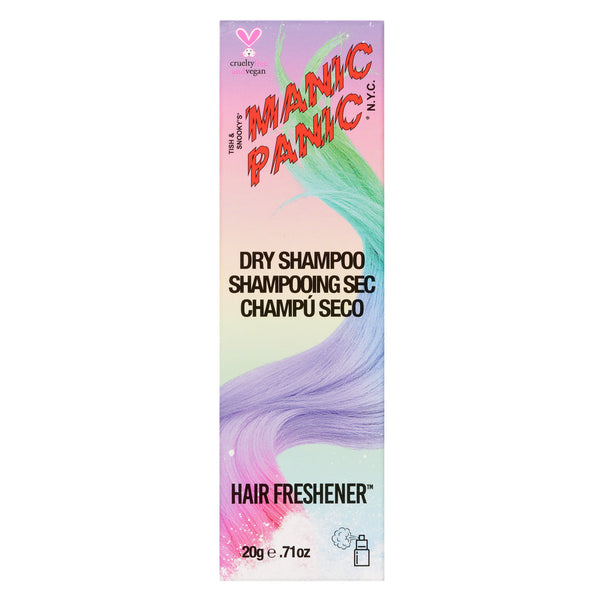 Box front of aerosol-free pump bottle of Manic Panic Hair Freshener